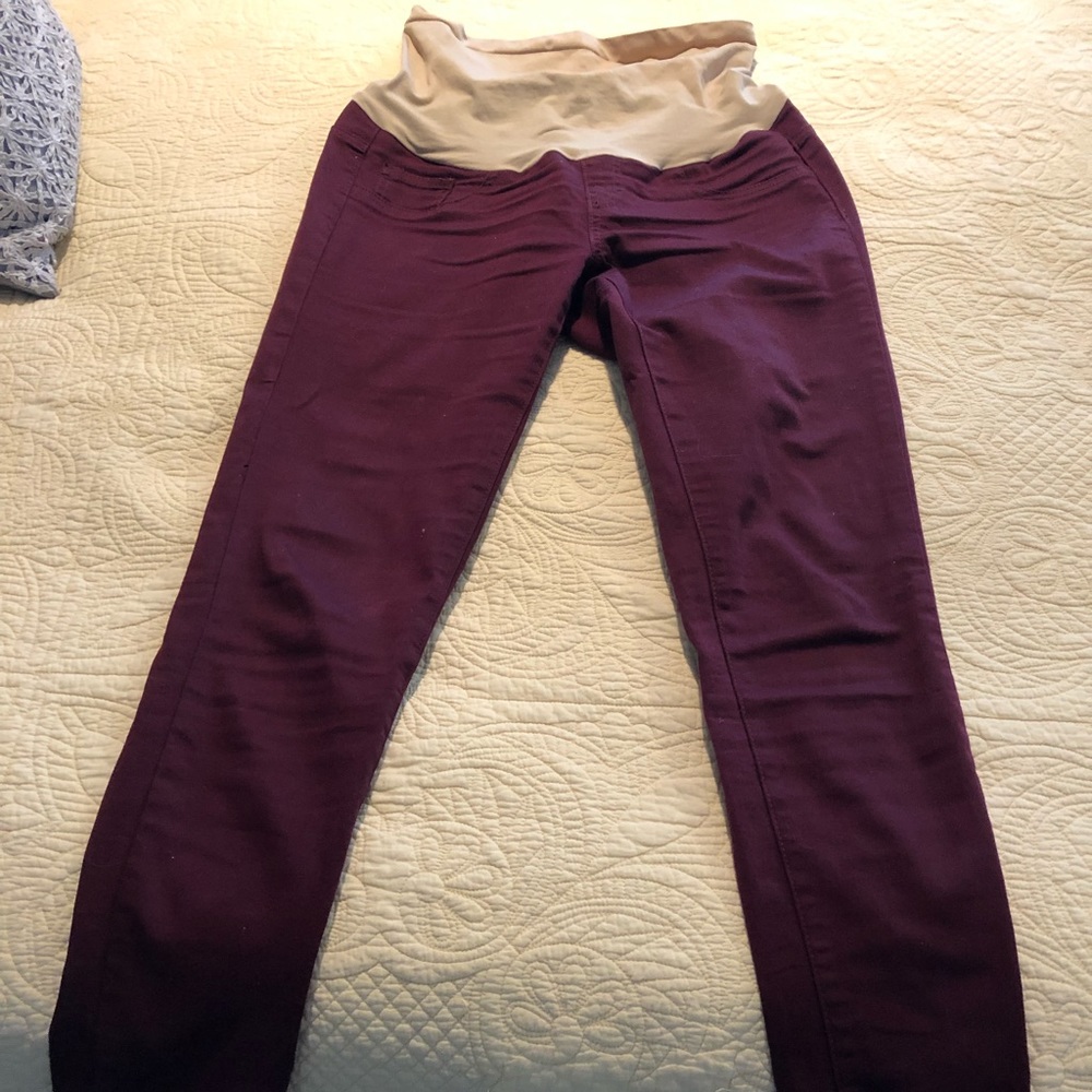 Cranberry maternity pants